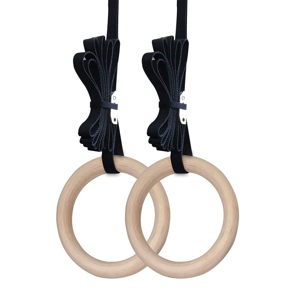 Gymnastic Ring Wood - 28/32MM Fitness Anelli per ginnastica in